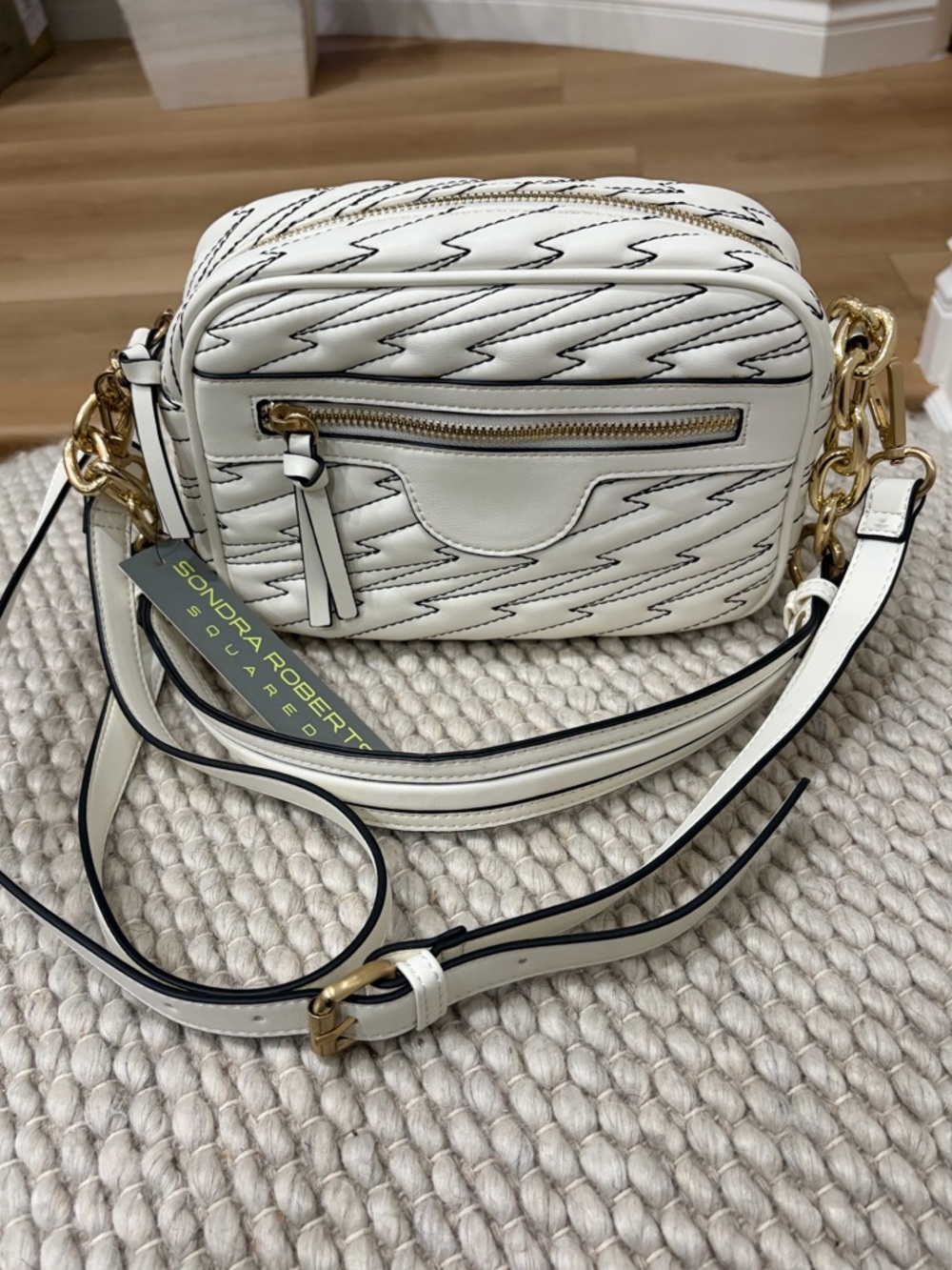 Sondra Roberts Lightning Stitch Crossbody Bag - Picture 4 of 12